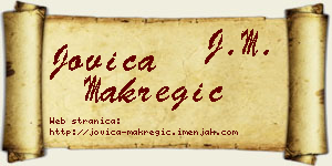 Jovica Makregić vizit kartica